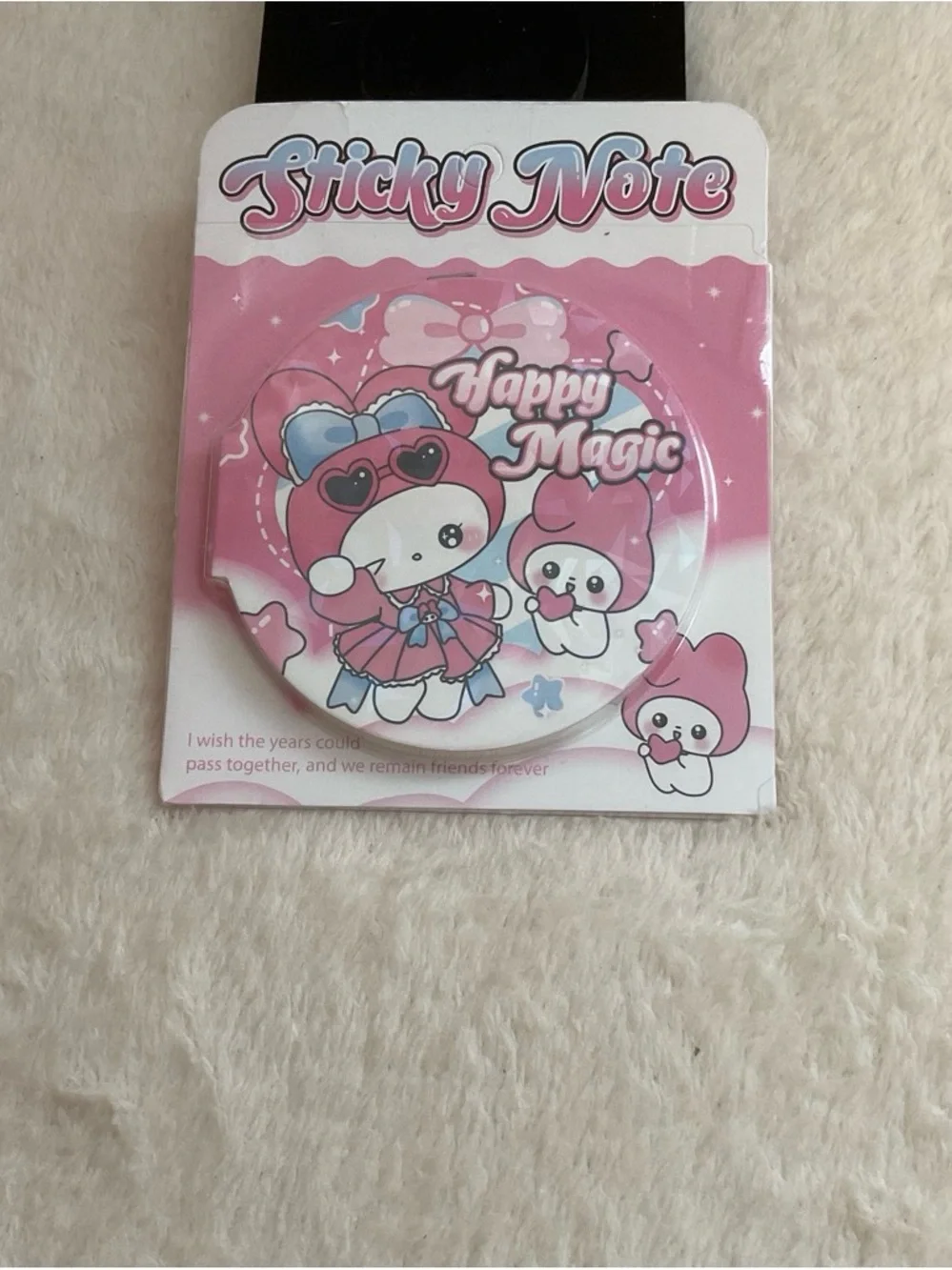 Happy Magic Pink Character Sticky Notes by